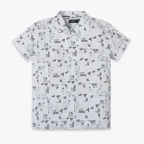 Boys Relaxed Fit Printed Shirt