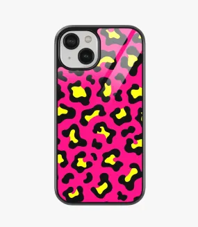 Bright Pink Leopard Print Glass Case