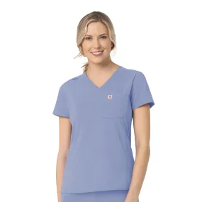 Carhartt Rugged Flex Peak Women's Tuck-In Scrub Top - Ceil Blue