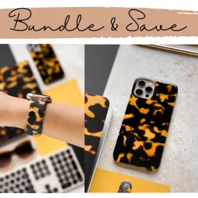 Chic Tortoiseshell Bundle - Phone Case   Apple Watch Strap