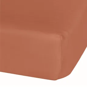 Cotton muslin fitted sheet - Cinnamon