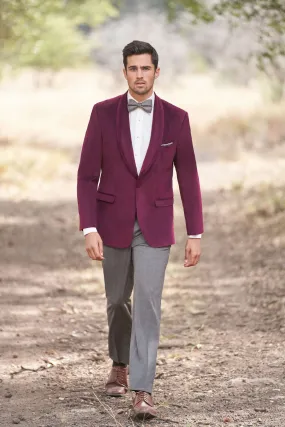 Cranberry Venice Velvet Slim Fit Tuxedos