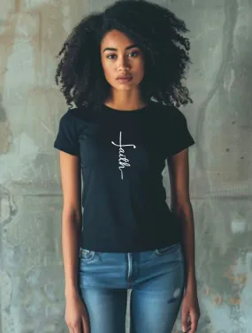 FAITH FITTED TEE - BLACK