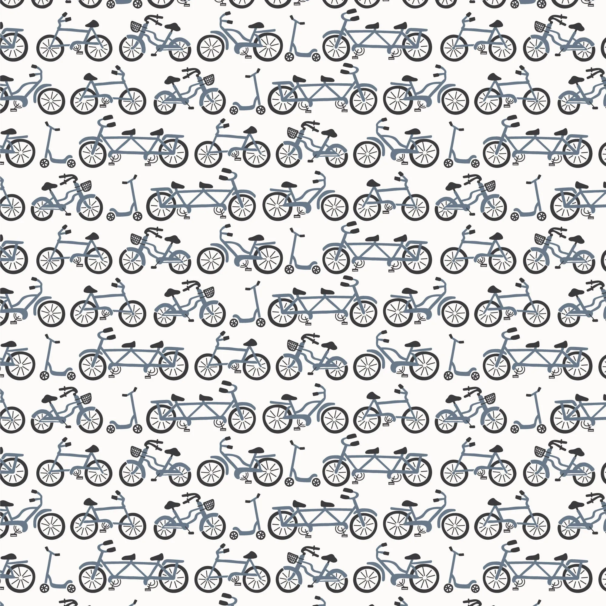 Fitted Crib Sheet - Bikes Slate Blue