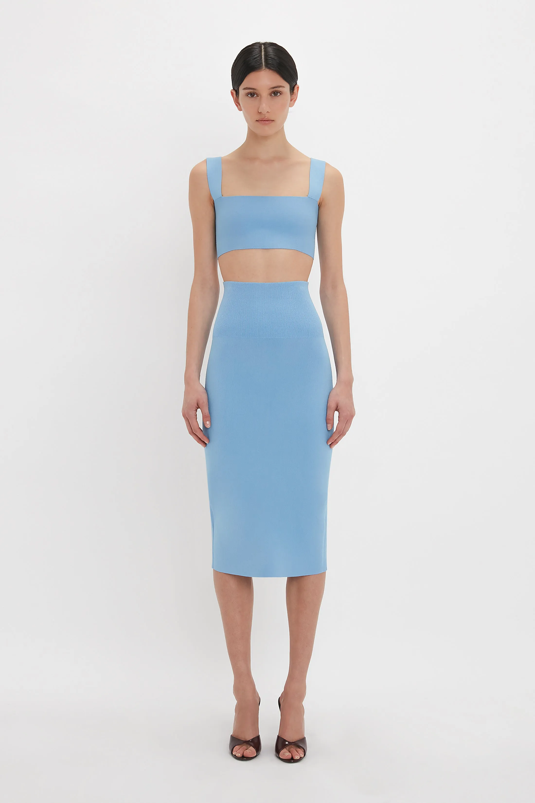 Fitted Midi Skirt In Marina