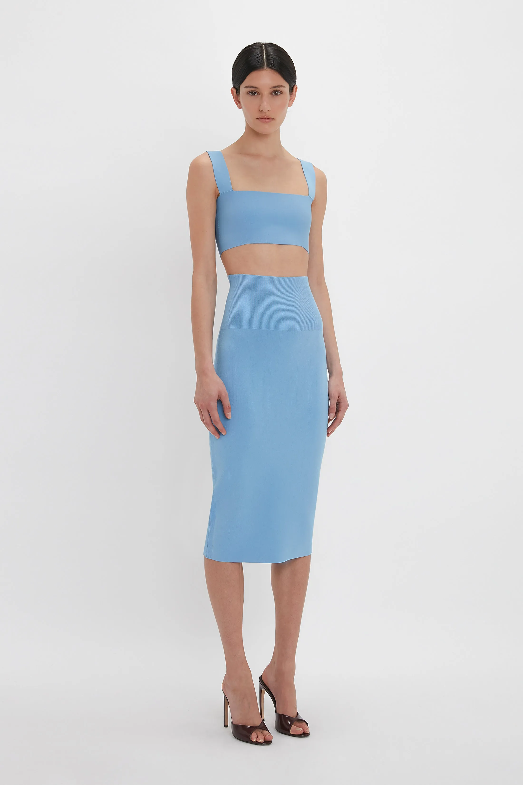 Fitted Midi Skirt In Marina