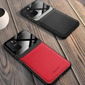 Galaxy S Series Sleek Slim Leather Glass Case