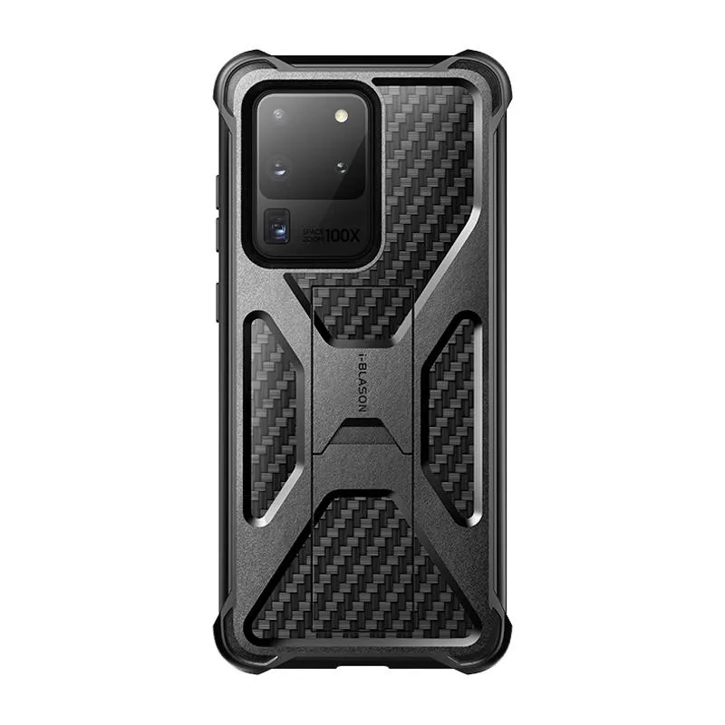 Galaxy S20 Ultra Transformer Rugged Bumper Case - Black