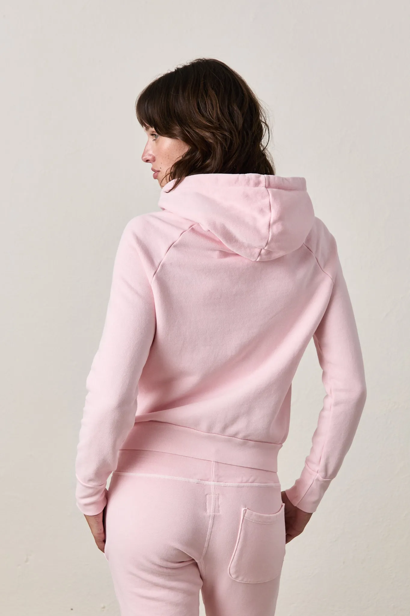 LISSE FITTED PULLOVER HOODY / PINK