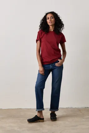 MOORE RELAXED TEE / DEEP RED