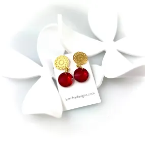 "Light Bright 2" Earrings (Red)