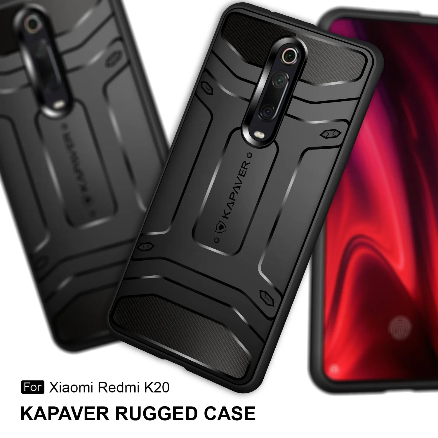 Redmi K20 / Redmi K20 Pro Back Cover Case | Rugged - Black