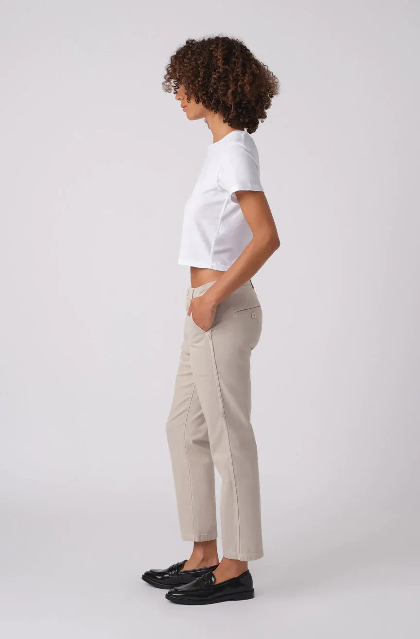 Relaxed Crop Straight Easy Trouser