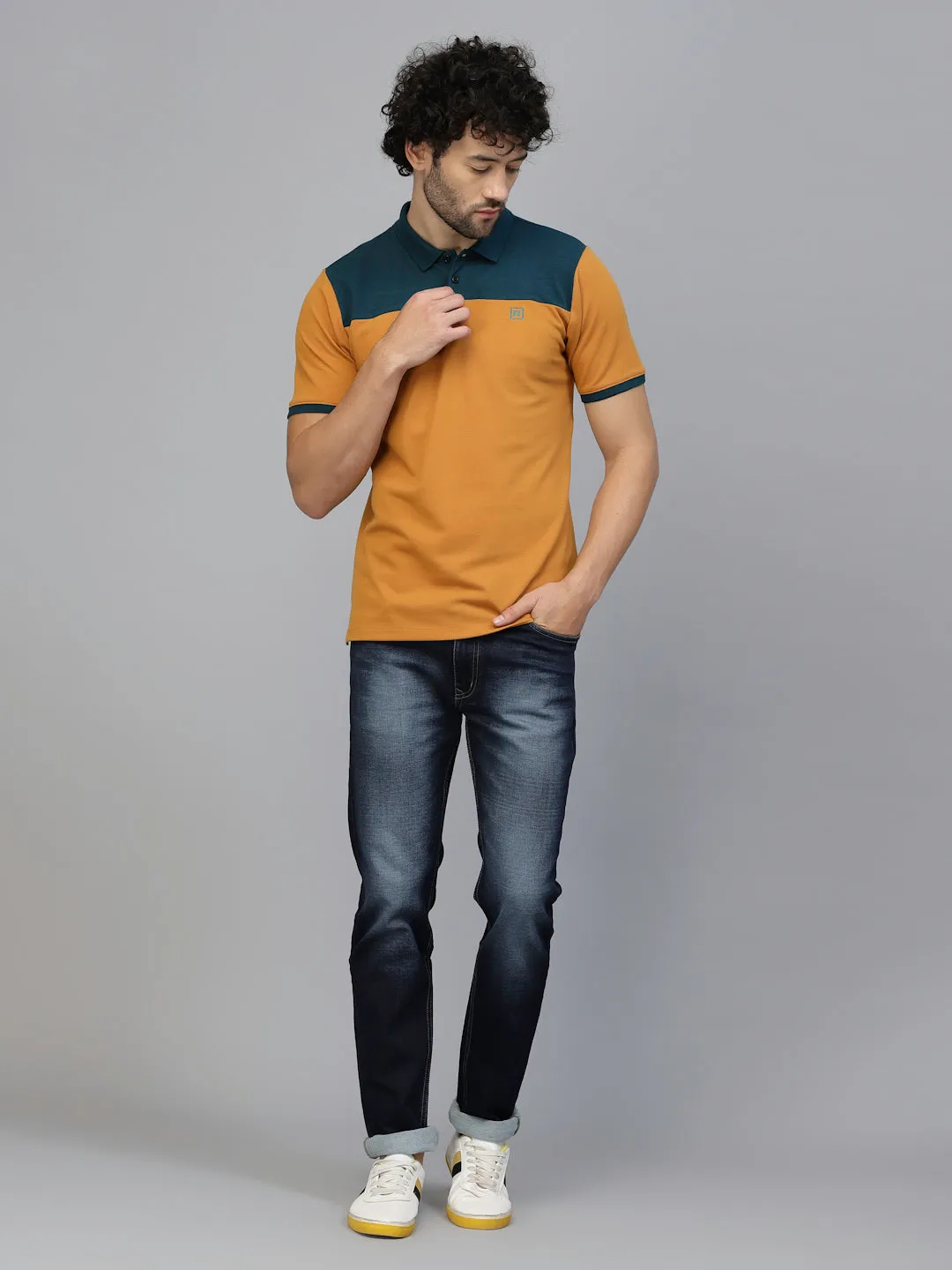 Sleek Colorblock Polo T-Shirt