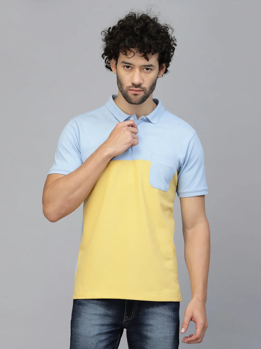 Sleek Colorblock Polo T-Shirt