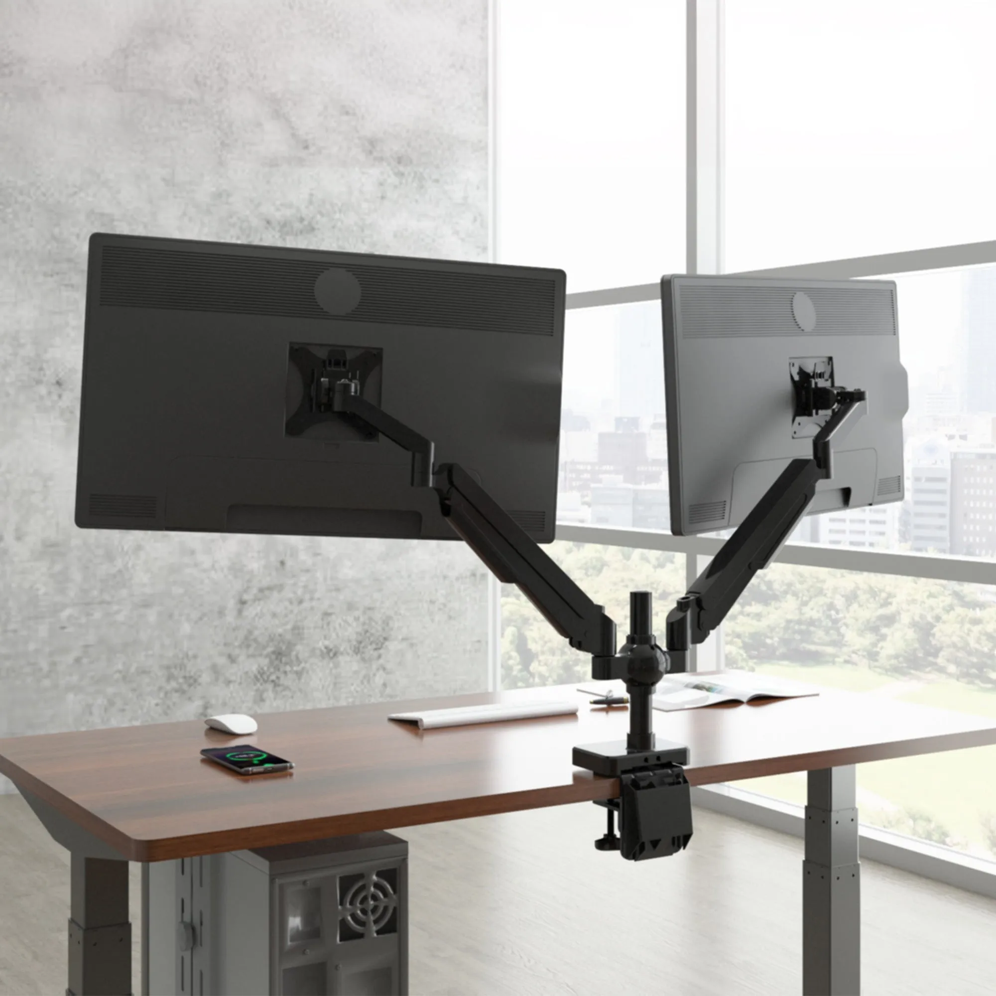 Sleek Desk Mount Dual Monitor Arm