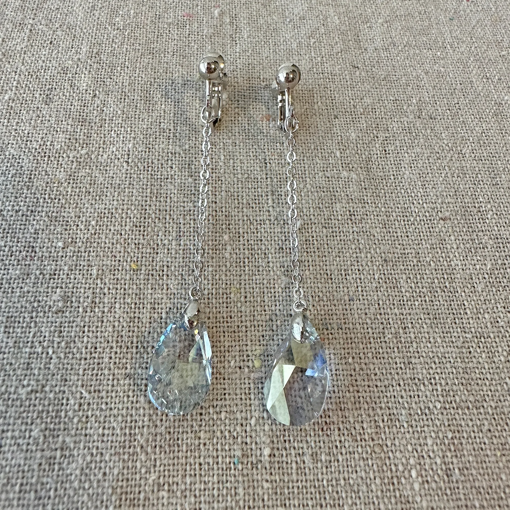 Sleek Teardrop Faux Threader Earrings