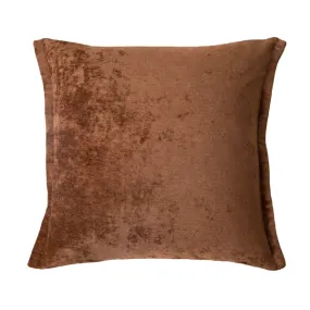 Square Velvet Cushion - 60 x 60cm - Brown