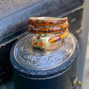 Vintage Enamel Snake Ring